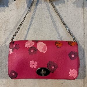 Coach Pink Floral Ruby Mini Chain Bag